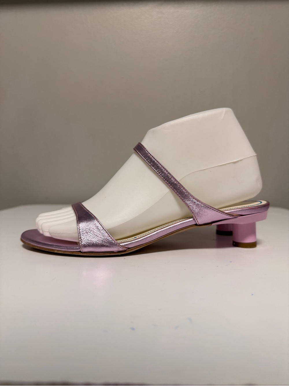Tibi Metallic Nappa Purple Mules Sandal Women’s EU 37.5 US 7.5 UK 4.5